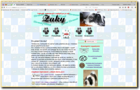 web Havanský pes Zaky